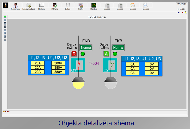 Objektu detalizēta shema